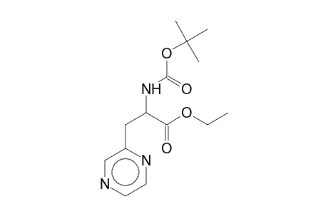 2-Pyrazinepropanoic acid, 2-(t-butoxycarbonylamino)-, ethyl ester