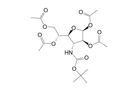 .beta.-D-Altrofuranose, 3-deoxy-3-[[(1,1-dimethylethoxy)carbonyl]amino]-, 1,2,5,6-tetraacetate