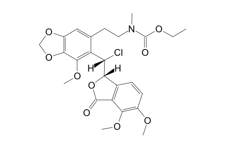 N-Carbethoxy-1,2-seco-1-chloronarcotine isomer