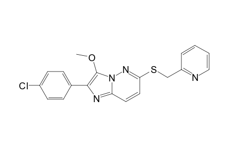 2-(4-Chlorophenyl)-3-methoxy-6-(2-pyridinylmethylthio)imidazo[1,2-b]pyridazine