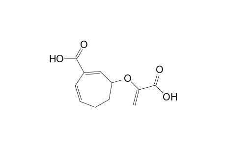 1,6-Cycloheptadiene-1-carboxylic acid, 3-[(1-carboxyethenyl)oxy]-, (.+-.)-