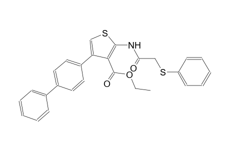 ethyl 4-[1,1'-biphenyl]-4-yl-2-{[(phenylsulfanyl)acetyl]amino}-3-thiophenecarboxylate