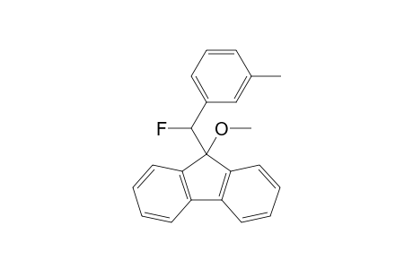 9-Methoxy-9-[1-fluoro-1-(m-methylphenyl)methyl]fluorene