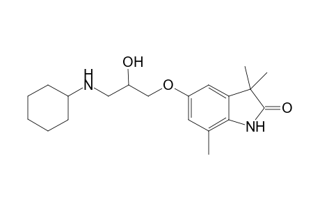 5-[3-(cyclohexylamino)-2-hydroxy-propoxy]-3,3,7-trimethyl-indolin-2-one