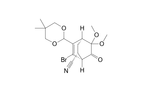 (1R*,2R*,4S*)-6-Bromo-5-(5,5-dimethyl-1,3-dioxan-2-yl)-8,8-dimethoxy-7-oxobicyclo[2.2.2]oct-5-ene-2-yl cyanide