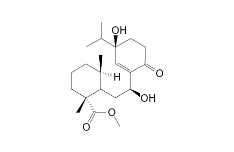 Methyl 1R,2S,2'R,3R,4"R-2-(2'-Hydroxy-2'-(2"-(.delta.(2",3")-4"-hydroxy-4"-(1-methylethyl)-1"-oxocyclohexenyl)ethyl))-1,3-dimethyl-1-cyclohexylcarboxylate