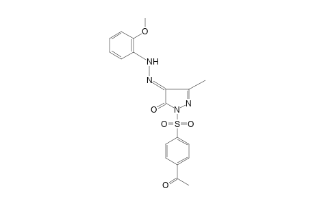 1-[(p-ACETYLPHENYL)SULFONYL]-3-METHYLPYRAZOLE-4,5-DIONE, 4-[(o-METHOXYPHENYL)HYDRAZONE]