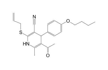 3-pyridinecarbonitrile, 5-acetyl-4-(4-butoxyphenyl)-1,4-dihydro-6-methyl-2-(2-propenylthio)-