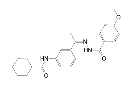 N-{3-[(1Z)-N-(4-methoxybenzoyl)ethanehydrazonoyl]phenyl}cyclohexanecarboxamide