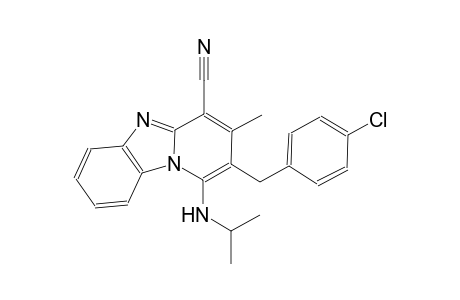 2-(4-chlorobenzyl)-1-(isopropylamino)-3-methylpyrido[1,2-a]benzimidazole-4-carbonitrile