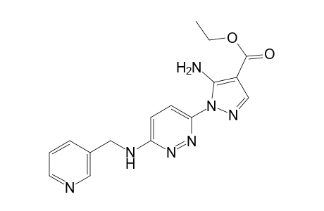 5-amino-1-{6-{[(3-pyridyl)methyl]amino}-3-pyridazinyl) pyrazole-4-carboxylic acid, ethyl ester