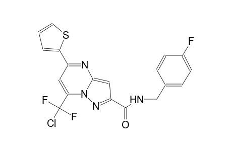 7-[chloranyl-bis(fluoranyl)methyl]-N-[(4-fluorophenyl)methyl]-5-thiophen-2-yl-pyrazolo[1,5-a]pyrimidine-2-carboxamide