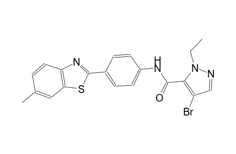 4-bromo-1-ethyl-N-[4-(6-methyl-1,3-benzothiazol-2-yl)phenyl]-1H-pyrazole-5-carboxamide