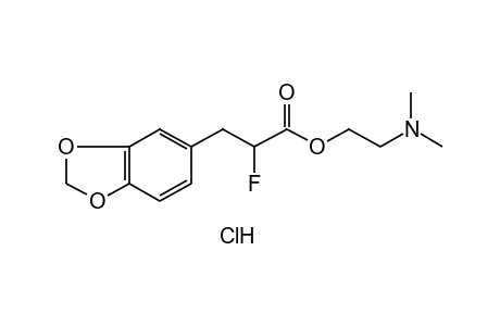 alpha-FLUORO-3,4-(METHYLENEDIOXY)HYDROCINNAMIC ACID, 2-(DIMETHYLAMINO)ETHYL ESTER, HYDROCHLORIDE