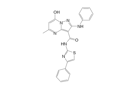 5-Methyl-7-oxo-2-(phenylamino)-N-(4-phenylthiazol-2-yl)-6,7-dihydropyrazolo-[1,5-a]pyrimidine-3-carboxamide