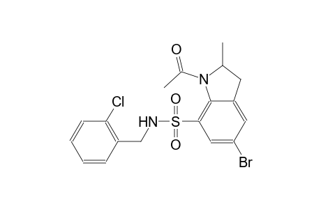 1H-indole-7-sulfonamide, 1-acetyl-5-bromo-N-[(2-chlorophenyl)methyl]-2,3-dihydro-2-methyl-