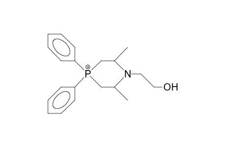 1-(2-Hydroxy-ethyl)-2,6-dimethyl-4,4-diphenyl-1-aza-phosphorinanium cation
