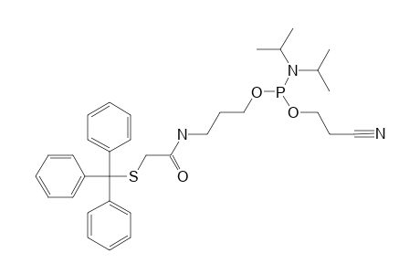 O-[N-(S-TRITYL-2-MERCAPTOACETYL)-3-AMINOPROPYL]-O'-2-CYANOETHYL-N',N'-DIISOPROPYLPHOSPHORAMIDITE