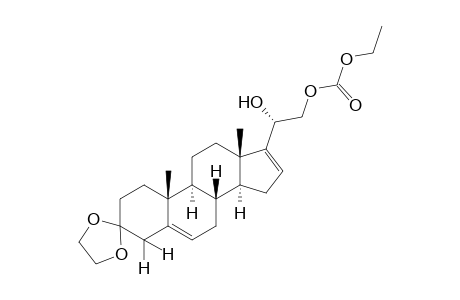 20β,21-dihydroxypregna-5,16-dien-3-one, cyclic ethylene acetal, 21-(ethyl carbonate)