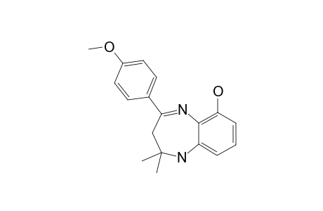 6-HYDROXY-4-(4-METHOXYPHENYL)-2,2-DIMETHYL-2,3-DIHYDRO-1-H-1,5-BENZODIAZEPINE