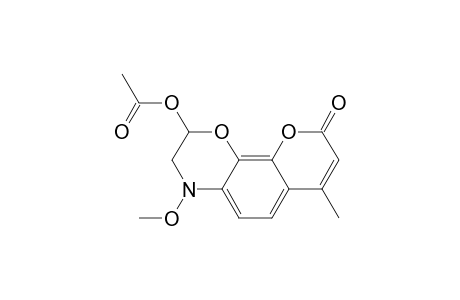 (4-methoxy-7-methyl-9-oxidanylidene-2,3-dihydropyrano[3,2-h][1,4]benzoxazin-2-yl) ethanoate