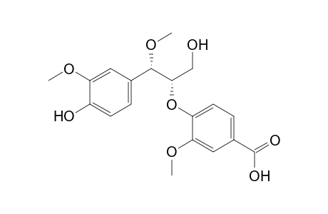 Threo-guaiacylglycerol-7'-O-methyl 8'-vanillic acid ether