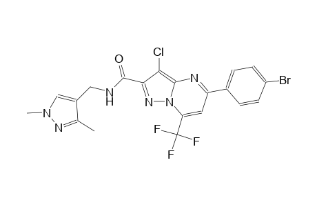 5-(4-bromophenyl)-3-chloro-N-[(1,3-dimethyl-1H-pyrazol-4-yl)methyl]-7-(trifluoromethyl)pyrazolo[1,5-a]pyrimidine-2-carboxamide