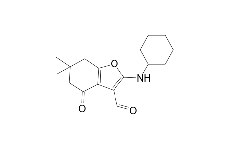 2-(Cyclohexylamino)-4,5,6,7-tetrahydro-6,6-dimethyl-4-oxobenzofuran-3-carboxaldehyde