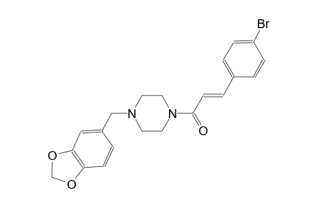 1-(1,3-benzodioxol-5-ylmethyl)-4-[(2E)-3-(4-bromophenyl)-2-propenoyl]piperazine