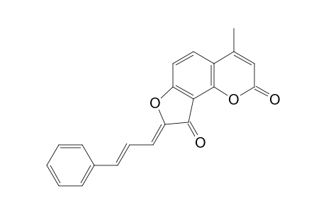 2H-Oxino[2,3-E]benzofurane-2,9(8H)-dione, 4-methyl-9-(3-phenyl-2-propenylideno)-