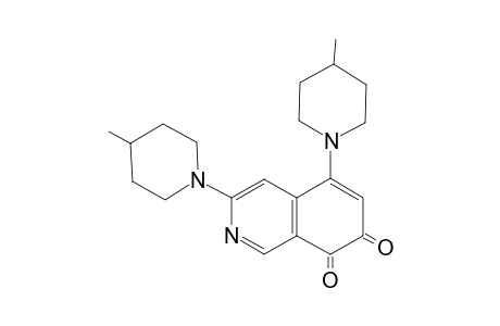 3,5-Bis(4-methylpiperdinyl)-7,8-isoquinolinedione