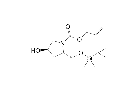 (2S,4R)-2-[[tert-butyl(dimethyl)silyl]oxymethyl]-4-hydroxy-1-pyrrolidinecarboxylic acid prop-2-enyl ester