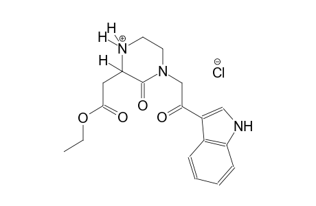 (3S)-3-(2-ethoxy-2-oxoethyl)-1-[2-(1H-indol-3-yl)-2-oxoethyl]-2-oxopiperazin-4-ium chloride