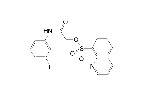 8-Quinolinesulfonyl-2-oxo-[(3-fluorophenyl)amino]ethyl ester