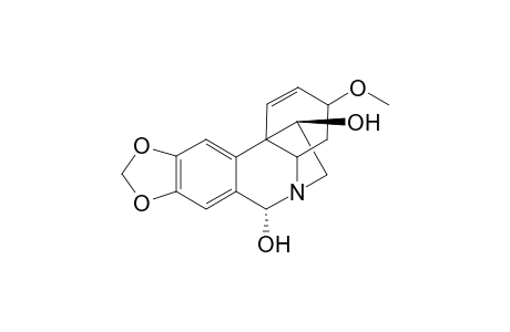(-)-6.,11.alpha.,.beta.-Dihydroxy-3-methoxy-1,2-dehydrocrinane