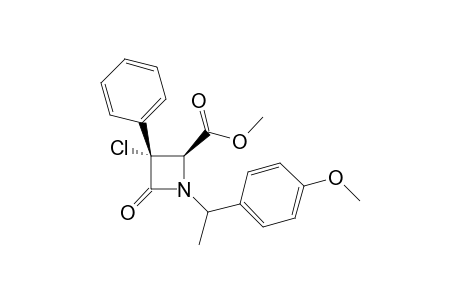 3-Chloro-1-[1-(4-methoxyphenyl)ethyl]-4-oxo-3-phenylazetidine-2-carboxylic acid methyl ester