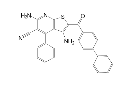 3,6-diamino-2-([1,1'-biphenyl]-4-ylcarbonyl)-4-phenylthieno[2,3-b]pyridine-5-carbonitrile