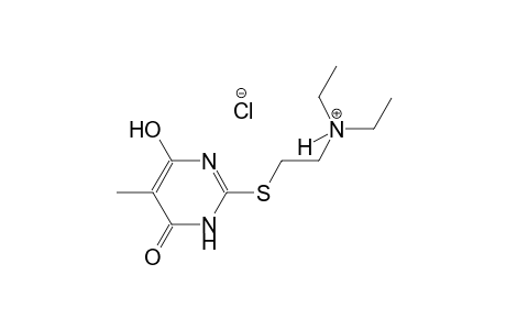 ethanaminium, 2-[(1,6-dihydro-4-hydroxy-5-methyl-6-oxo-2-pyrimidinyl)thio]-N,N-diethyl-, chloride