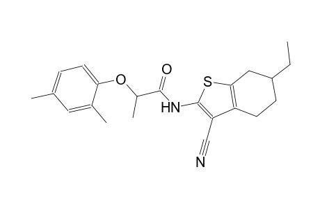 N-(3-cyano-6-ethyl-4,5,6,7-tetrahydro-1-benzothien-2-yl)-2-(2,4-dimethylphenoxy)propanamide