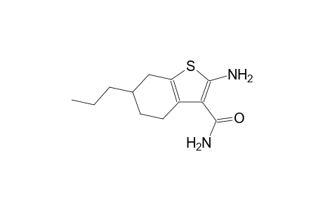 2-amino-6-propyl-4,5,6,7-tetrahydro-1-benzothiophene-3-carboxamide