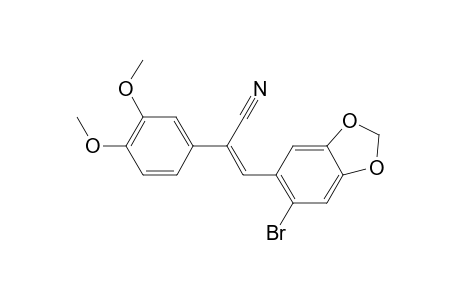 3-(6-Bromo-1,3-benzodioxol-5-yl)-2-(3,4-dimethoxyphenyl)-2-propenenitrile