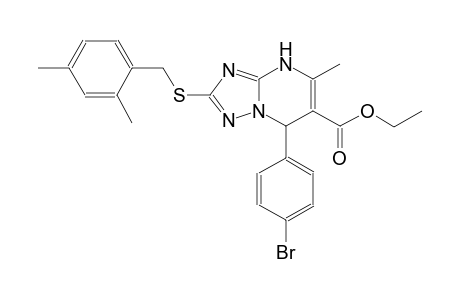 ethyl 7-(4-bromophenyl)-2-[(2,4-dimethylbenzyl)sulfanyl]-5-methyl-4,7-dihydro[1,2,4]triazolo[1,5-a]pyrimidine-6-carboxylate