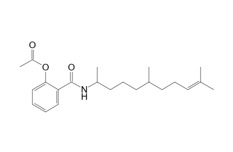 N-(1,5,9-trimethyl-8-decenyl)salicylamide, acetate