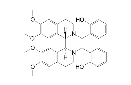 rac-2,2'-Di-(2-hydroxybenzyl)-6,6',7,7'-tetramethoxy-1,1',2,2',3,3',4,4',octahydro-1,1'bisisoquinoline