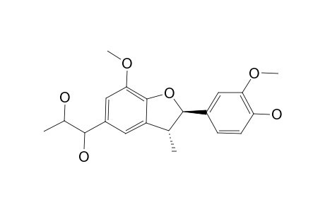 (+/-)-THREO-1-[2-(4-HYDROXY-3-METHOXYPHENYL)-3-METHYL-7-METHOXY-2,3-DIHYDROBENZO-[B]-FURAN-5-YL]-1,2-PROPANDIOL