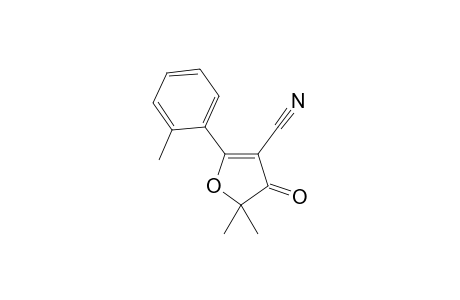 5,5-Dimethyl-2-(2-methylphenyl)-4-oxo-4,5-dihydro-3-furancarbonitrile