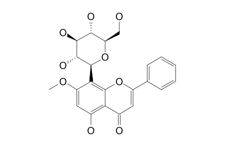 KAPLANIN;5-HYDROXY-7-METHOXY-8-C-BETA-GLUCOPYRANOSYLFLAVONE