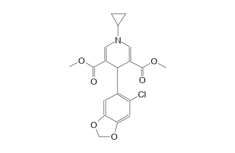 Dimethyl 4-(6-chloro-1,3-benzodioxol-5-yl)-1-cyclopropyl-1,4-dihydro-3,5-pyridinedicarboxylate