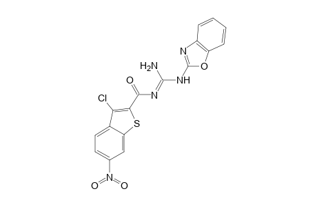 N-[(E)-amino(1,3-benzoxazol-2-ylimino)methyl]-3-chloro-6-nitro-1-benzothiophene-2-carboxamide