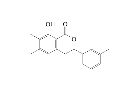 8-Hydroxy-6,7-dimethyl-3-(m-tolyl)-3,4-dihydro-isochroman-1-one